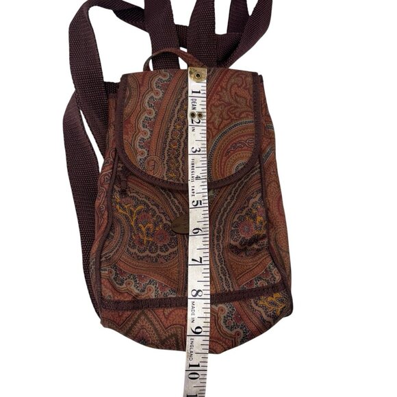 ETRO Mini Backpack Bag All-over Paisley Pattern Nylon Brown main image 4
